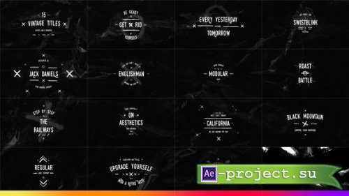 Videohive - 15 Vintage Titles Pack 2 - 33474822 - Project for After Effects