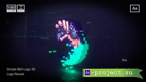 Videohive - Simple 8bit Pixel Cube Logo 3D - 33482963 - Project for After Effects