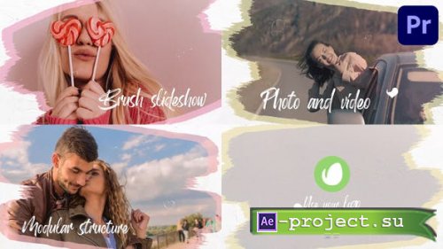 Videohive - Brush Slideshow | Premiere Pro MOGRT - 33670340 - After Effects & Premiere Pro Templates