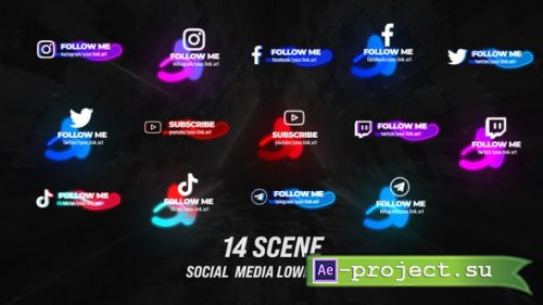 Videohive - Glow Social Media Lower Thirds - 33718494 - Project for After Effects