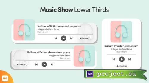 Videohive - Music Show Lower Thirds - 33743552 - Project for After Effects