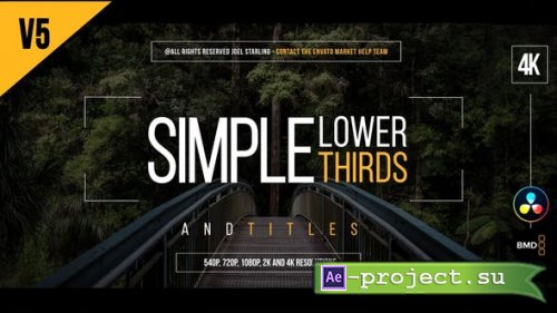 Videohive - Gold Simple Lower Thirds | 4K for Davinci Resolve - 33573308
