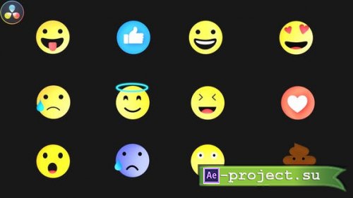 Videohive - Emojis Pack - 32590533 - Project for DaVinci Resolve