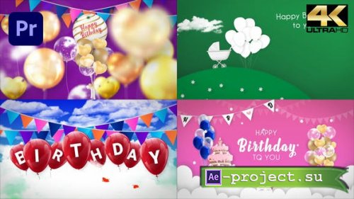 Videohive - Happy Birthday Opener | Mogrt - 33727399 - Premiere Pro Templates
