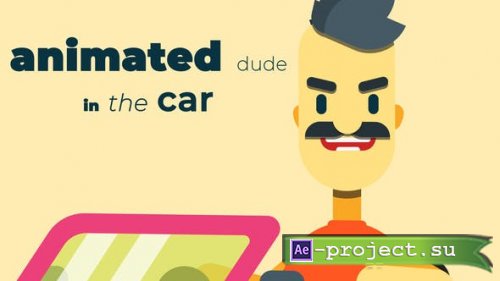Videohive - Animated dude in the car - 33804425 - Project for After Effects