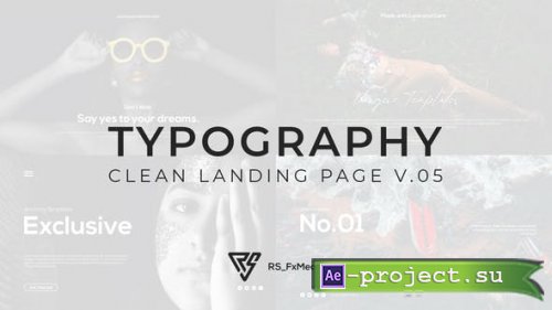 Videohive - Typography Slide - Clean Landing Intro V.05 - 33854842 - Project for After Effects