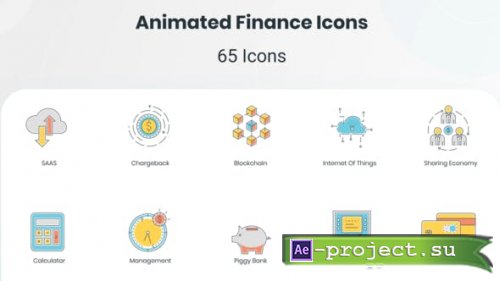 Videohive - Animated Finance Icon Set - 33860183 - Project for After Effects