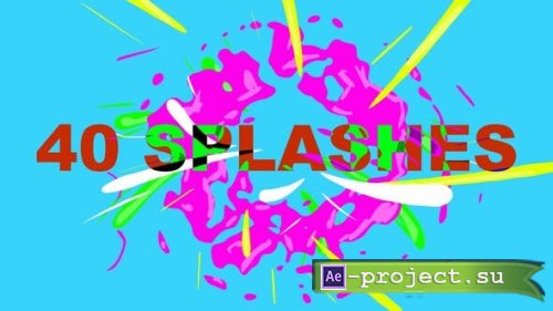 Videohive - 40 Animated Splashes - 33913094 - Project for After Effects
