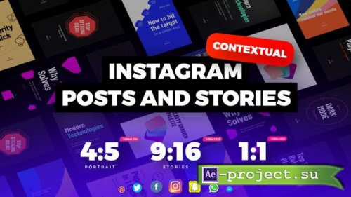 Videohive - 30 Contextual Marketing Instagram Stories and Posts - 33814974 - Project for After Effects