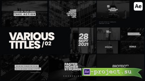 Videohive - Various Titles 02 - 34000153 - Project for After Effects