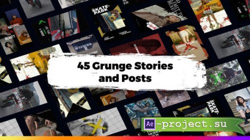 Videohive - 45 Grunge Instagram Stories - 34003239 - Project for After Effects