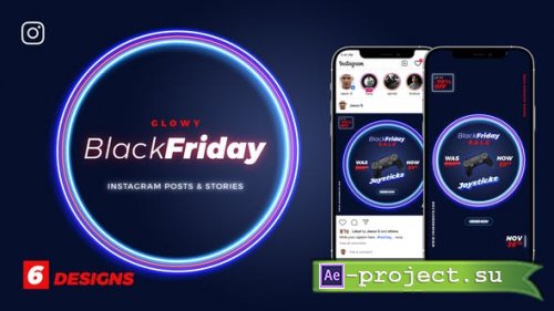Videohive - Black Friday Sale Glow Instagram Ad B159 - 33991710 - Project for After Effects
