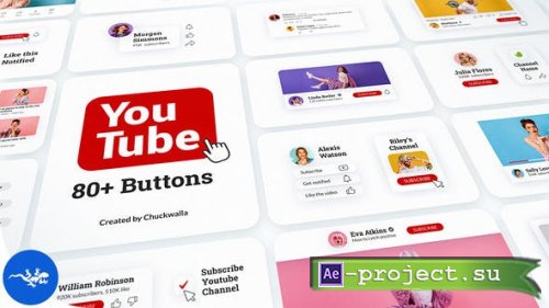 Videohive - YouTube Buttons Pack - 34019110 - Project for After Effects