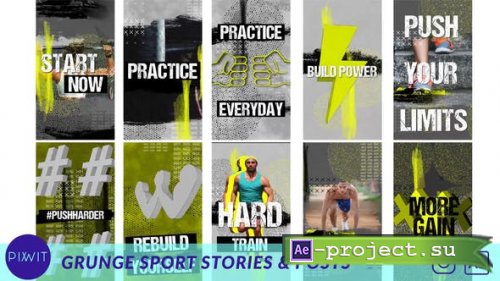 Videohive - Grunge Sports Stories & Posts - 31501691 - Project for After Effects