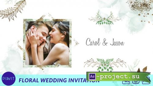 Videohive - Floral & Golden Wedding Invitation - 33592932 - Project for After Effects