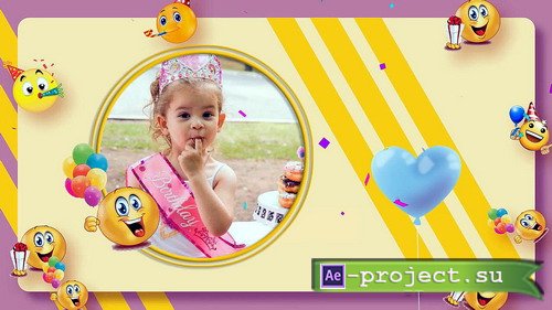 Проект ProShow Producer - Emoji Happy Birthday