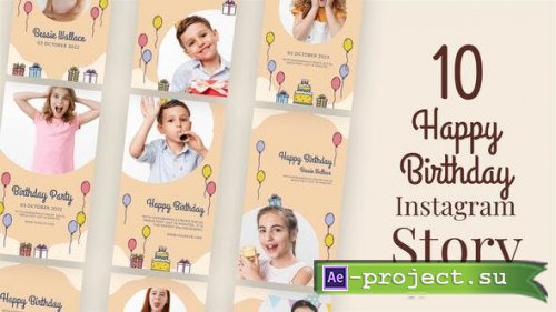 Videohive - Happy Birthday Instagram Stories - 34038016 - Project for After Effects