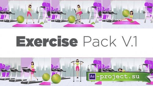 Videohive - Female Character Exercise Toolkit V.1 - 34004143 - Project for After Effects
