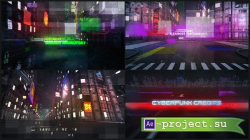 Videohive - Cyberpunk Credits - 23277001 - Project for After Effects