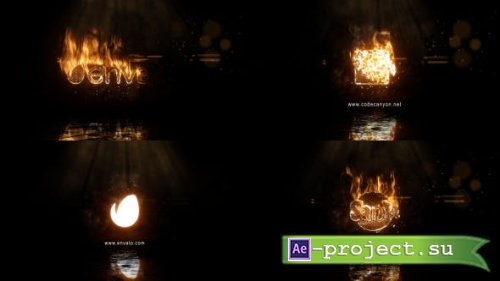 Videohive - Realistic Fire Logo 2 & Universal Burning Font - 20537273 - Project for After Effects