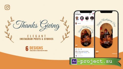 Videohive - Thanksgiving Day Instagram Sale B162 - 34074200 - Project for After Effects