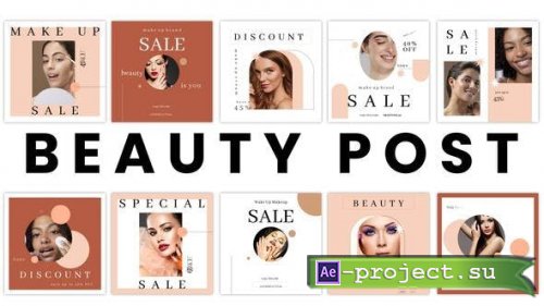 Videohive - Beauty And Fashion Instagram Post Pack - 34080758 - Project for After Effects