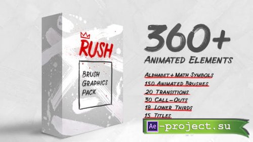 Videohive - Rush - Brush Graphics Pack - 28683029 - Project for After Effects