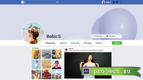 Videohive - Facebook Profile Presentation - 25641814 - Project for After Effects