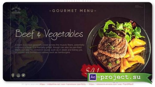 Videohive - Gourmet Menu - 34182014 - Project for After Effects