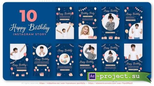 Videohive - Happy Birthday | Instagram Story Pack - 34187578 - Project for After Effects