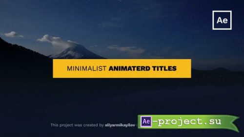 Videohive - Minimalist Animated Titles - 34146249 - Project for After Effects