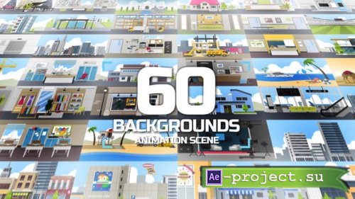 Videohive - 60 Backgrounds Animation Scene - 34211583 - Project for After Effects