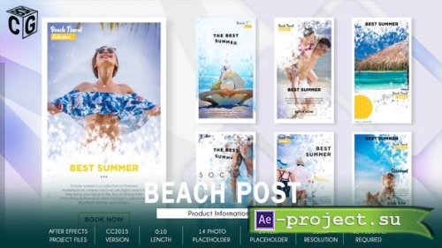 Videohive - Travel Beach Social Promo B178 - 34250048 - Project for After Effects