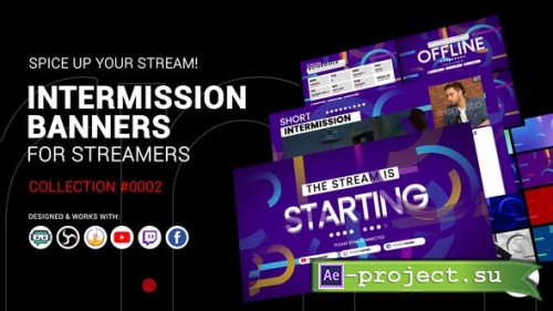 Videohive - Stream Intermission Banners. Collection #0002 - 34130597 - Project for After Effects
