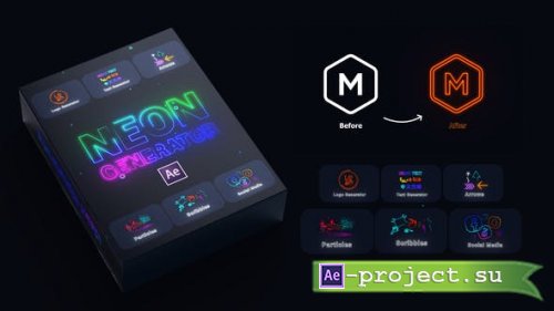 Videohive - Neon Generator Toolkit - 34318855 - Project for After Effects