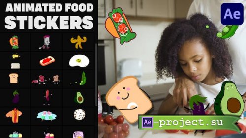 Videohive - Animated Food Stickers | After Effects - 34323942 - Project for After Effects