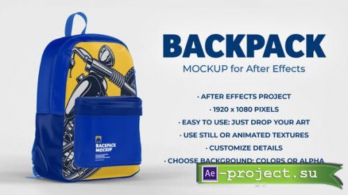 Videohive - Backpack - 5 Scenes Mockup Template - Animated Mockup PRO - 34263453