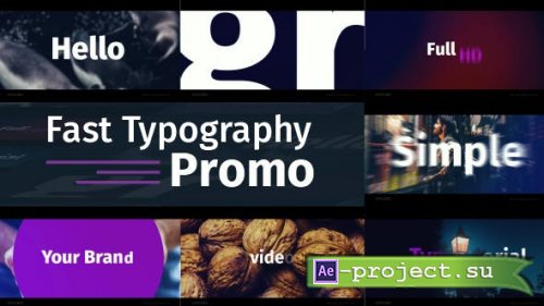 Videohive - Fast Typography Promo - 19514796 - Project for After Effects