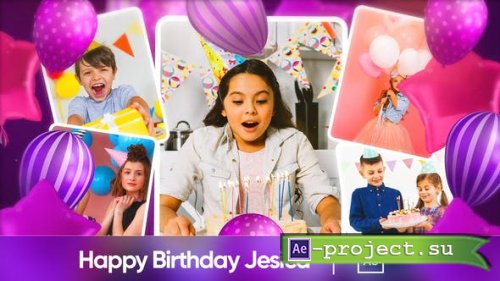 Videohive - Happy Birthday Jesica - 34303271 - Project for After Effects