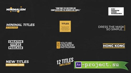 Videohive - Minimal Titles | After Effects - 34317456 - Project for After Effects 
