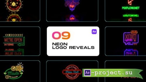 Videohive - Neon Logo Reveals - 34457917 - Project for After Effects