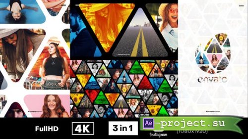 Videohive - Triangle Photo Wall Logo Reveal - 27126821 - Project for After Effects