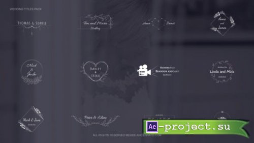 Videohive - Wedding Titles Pack - 34487529 - Project for After Effects