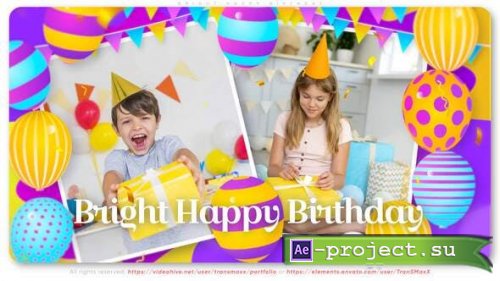 Videohive - Bright Happy Birthday - 34508217 - Project for After Effects