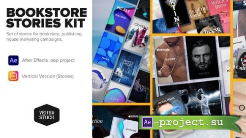 Videohive - Vertical Bookstore Publishing Books Marketing Stories - 34542895 - Project for After Effects