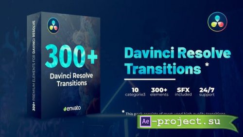 Videohive - Transitions Library for DaVinci Resolve - 34325208