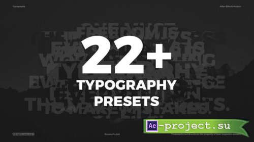 Videohive - Typography Presets - Animated Typography - 34562509 - Project for After Effects