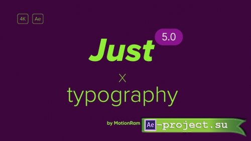 Videohive - Just Typography 5.0 - 34592341 - Project for After Effects