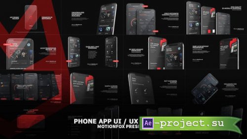 Videohive - Phone App Presentation - Dark Mockup - 26120642 - Project for After Effects