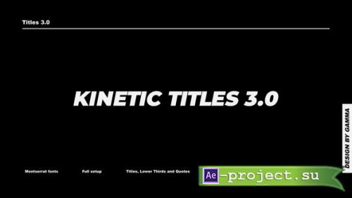 Videohive - Kinetic Titles 3.0 | After Effects - 34611626 - Project for After Effects